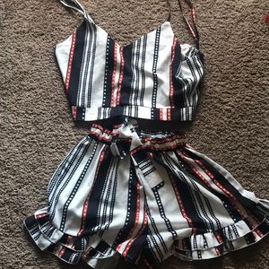 Two piece striped set
